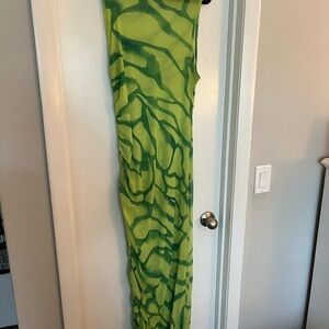 Fashion Nova Green Mesh Dress